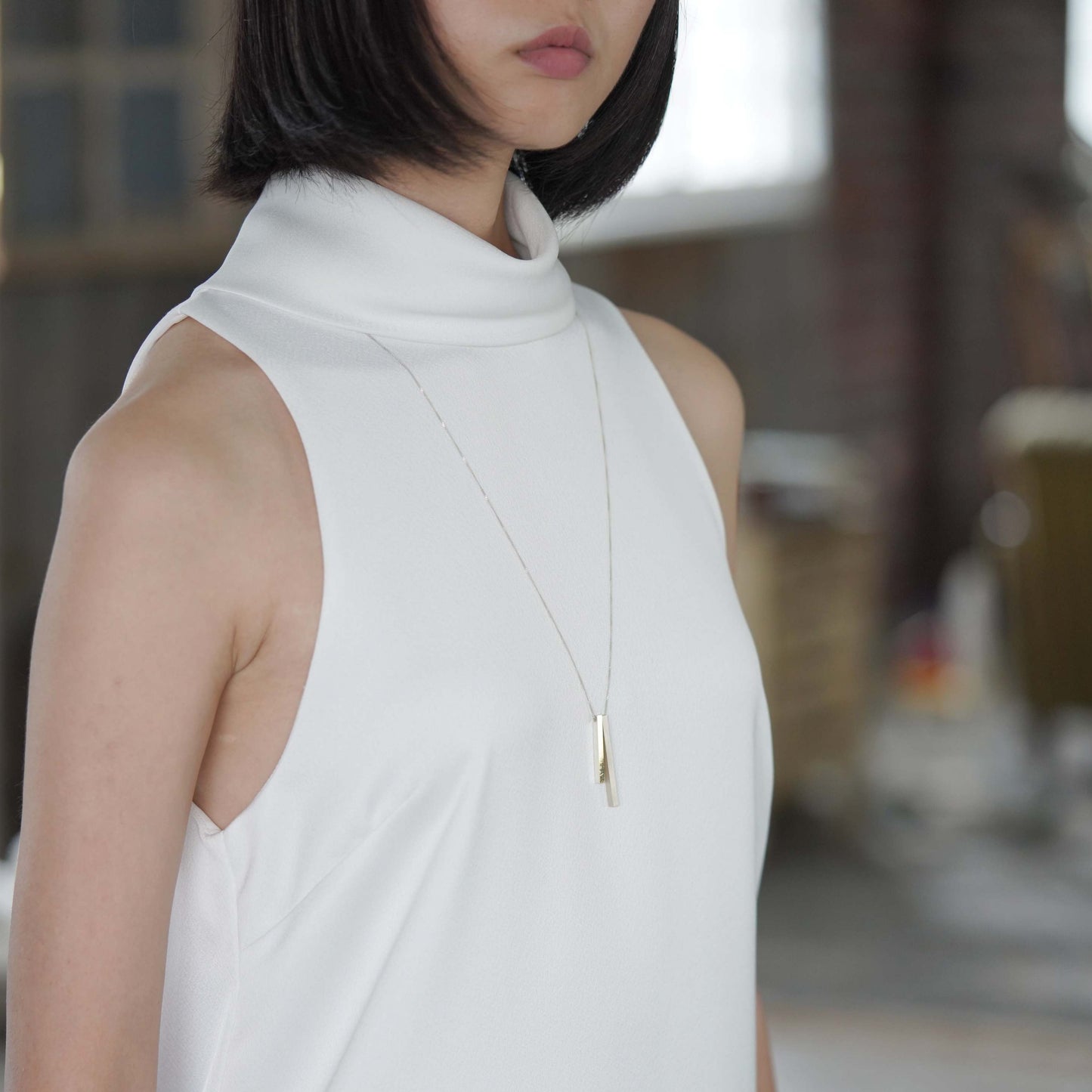 gold lack necklace
